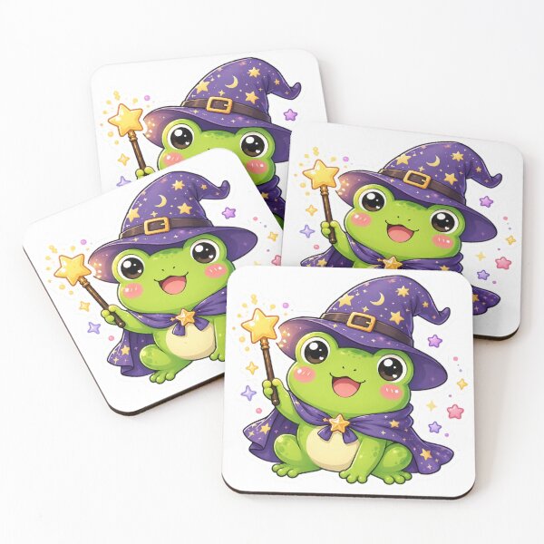 Item preview, Kawaii Wizard Frog Sticker – Magical Frog Mage designed and sold by PixelMood Stickers.