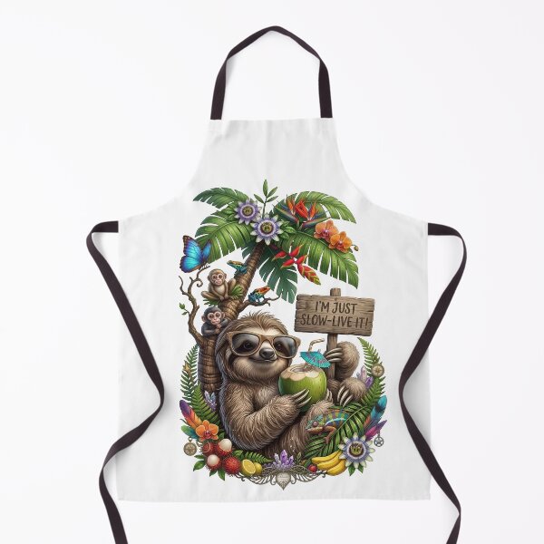 Item preview, Slow Live It Tropical Sloth designed and sold by Sovereign Supply Co..