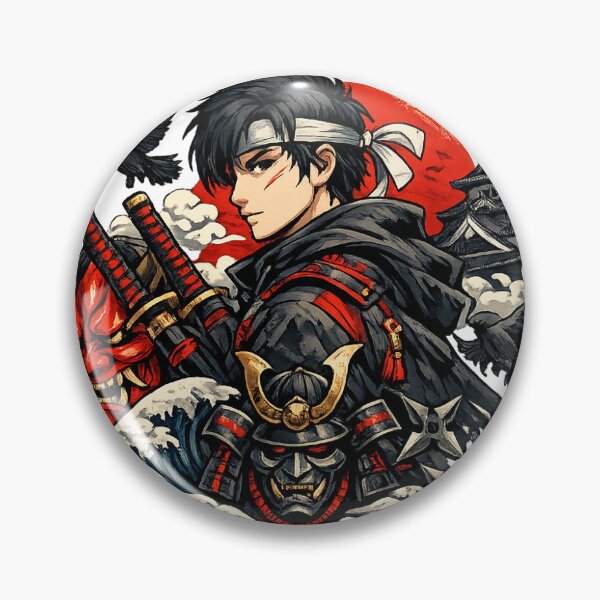 Item preview, Anime Samurai Warrior – Dual Sword Swordsman Design designed and sold by Rolta.