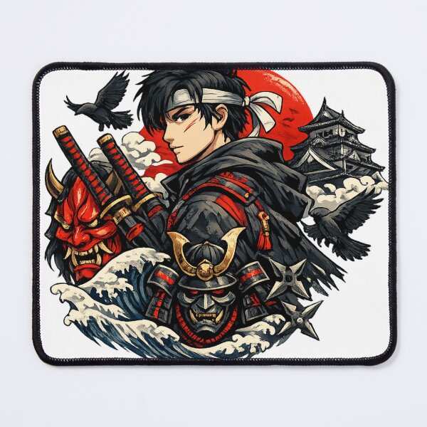 Item preview, Anime Samurai Warrior – Dual Sword Swordsman Design designed and sold by Rolta.