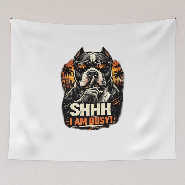 Item preview, SHHH I Am Busy Pitbull T-Shirt designed and sold by Be-M0dern.