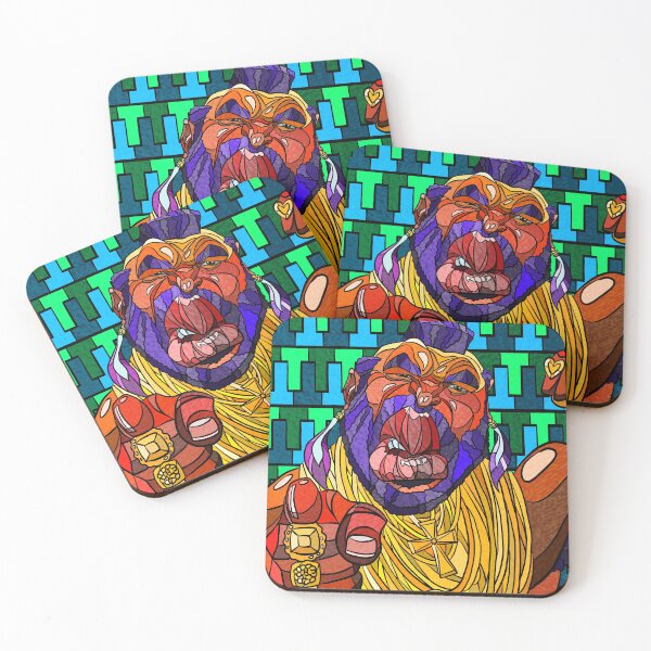 Item preview, Stained Glass Mr T Caricature designed and sold by Chumpmonkey Art.