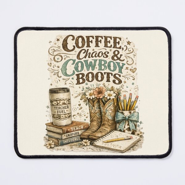 Item preview, Coffee Chaos & Cowboy Boots Teacher Life designed and sold by Chic_Clip_Craft.