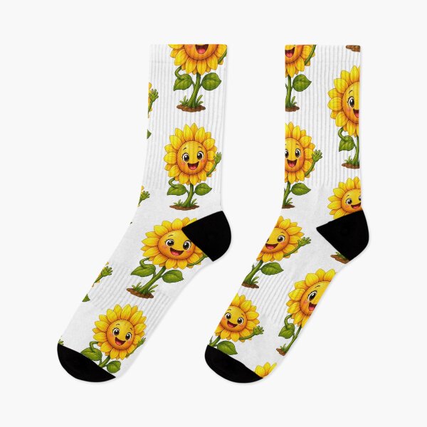 Item preview, Smiling Sunflower Sticker | Cute Happy Flower Cartoon designed and sold by Creativeeworld777.