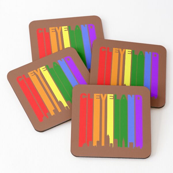 Item preview, Cleveland Downtown Rainbow Skyline LGBT Gay Pride  designed and sold by TarynArdine.