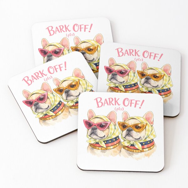 Item preview, Bark Off! Funny French Bulldogs in Headscarves and Sunglasses designed and sold by GreatPeopleMind.