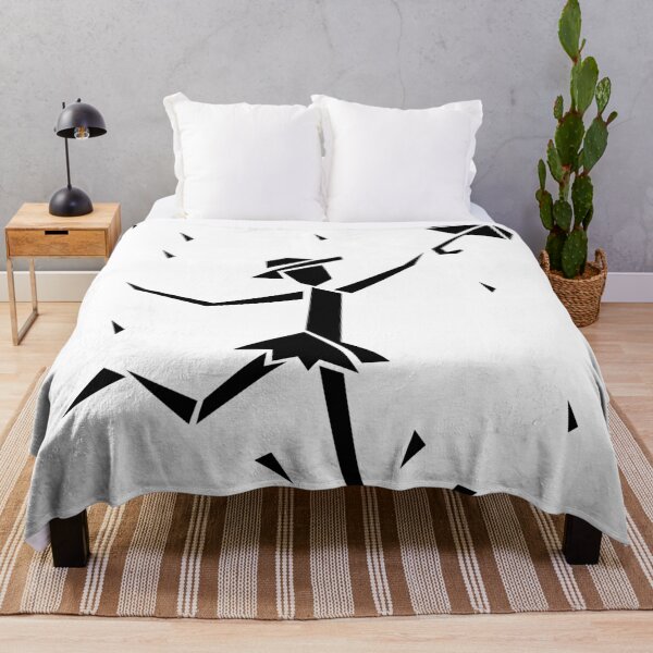 Item preview, Geometric Dancer Holding Umbrella in the Wind designed and sold by quibrak.