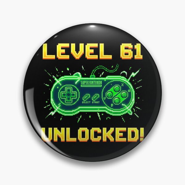 Item preview, Level 61 Unlocked Retro Gamer Birthday designed and sold by DuckOddity.