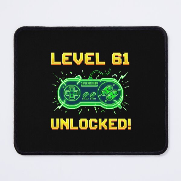 Item preview, Level 61 Unlocked Retro Gamer Birthday designed and sold by DuckOddity.