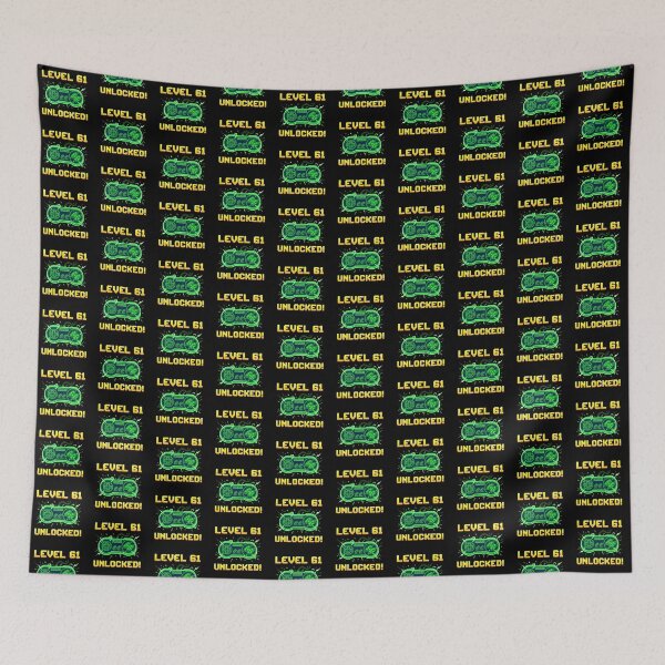 Item preview, Level 61 Unlocked Retro Gamer Birthday designed and sold by DuckOddity.