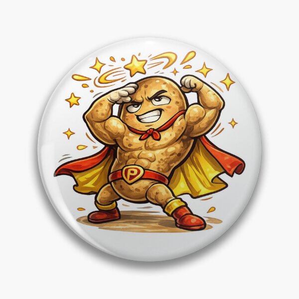 Item preview, Buff Potato Superhero Sticker | Funny Strong Potato designed and sold by Creativeeworld777.