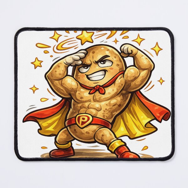 Item preview, Buff Potato Superhero Sticker | Funny Strong Potato designed and sold by Creativeeworld777.