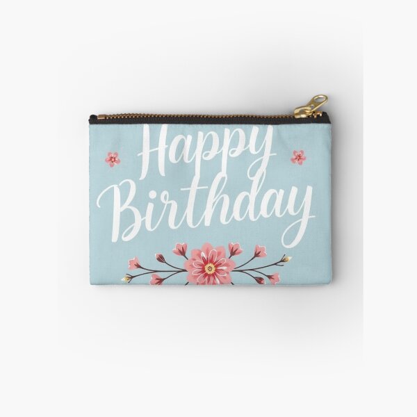 Item preview, Pale Blue Floral Birthday Card designed and sold by IntelliMindDesigns.