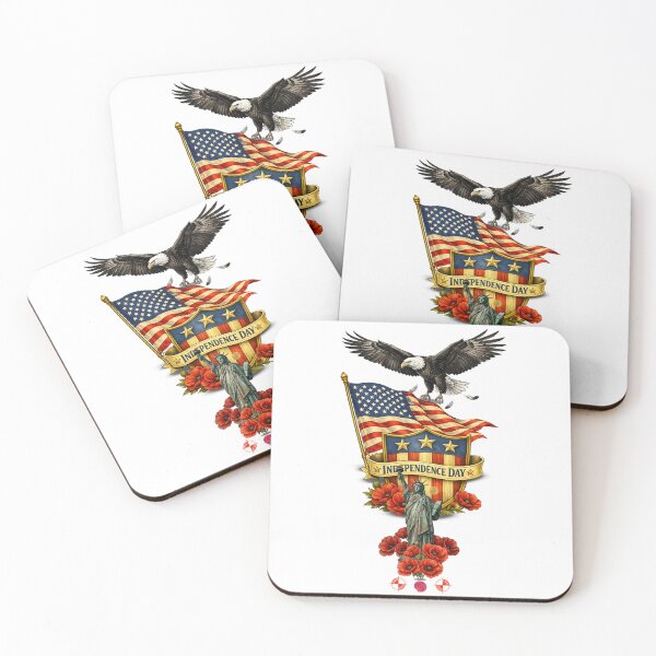 Item preview, Independence Day, flag & eagle designed and sold by m-yoga-store.