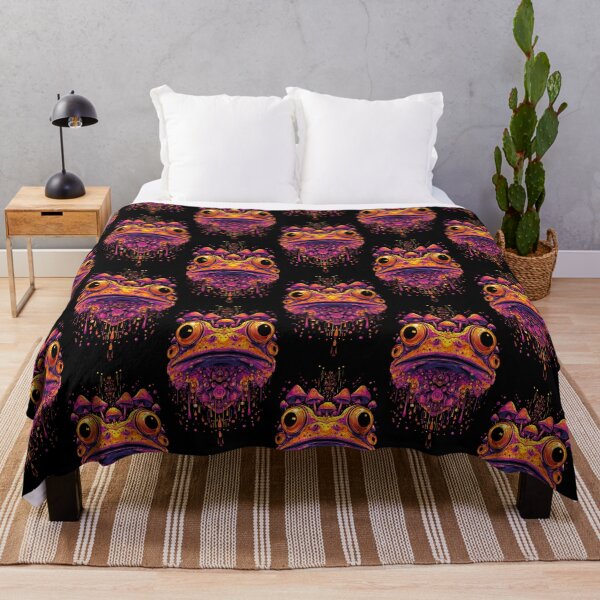 Item preview, Psychedelic Frog Mushroom Trippy Melting Acid Art designed and sold by PixelQ.