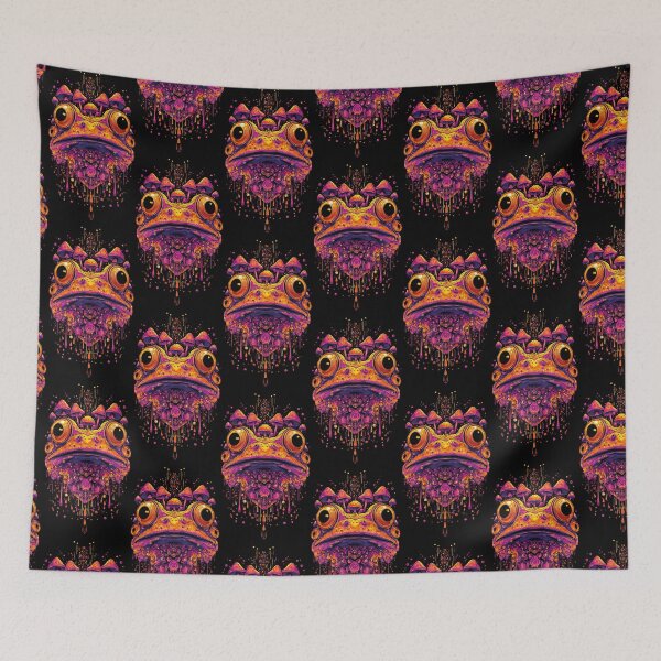 Item preview, Psychedelic Frog Mushroom Trippy Melting Acid Art designed and sold by PixelQ.