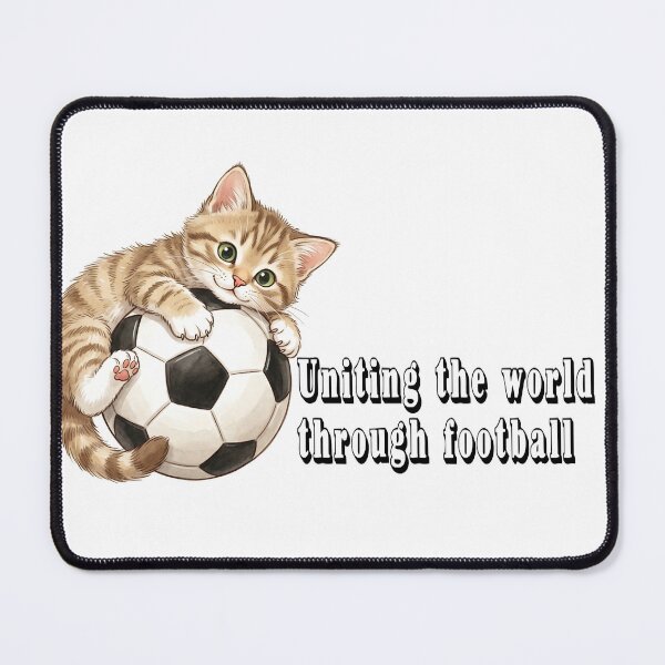 Item preview, Cute Cat Hugging Soccer Ball – Kawaii Kitten Football Illustration designed and sold by XODAD.