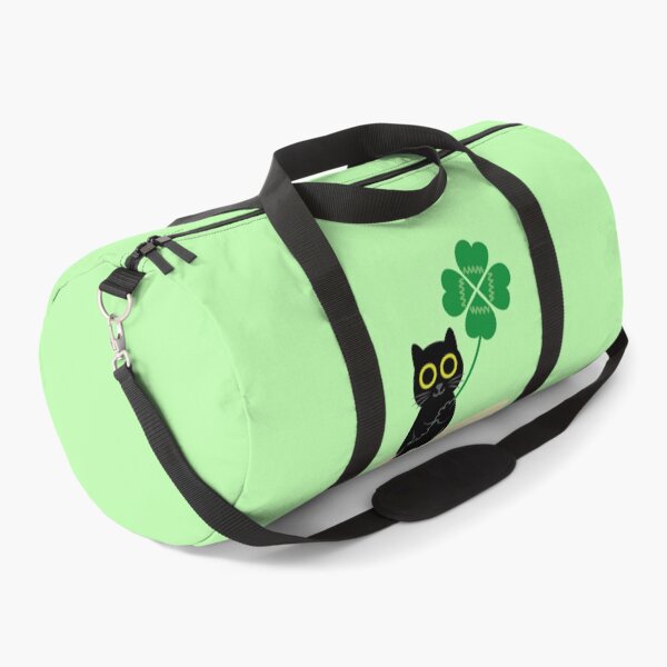 Item preview, Lucky Black Cat with Four Leaf Clover designed and sold by fishdesigns.
