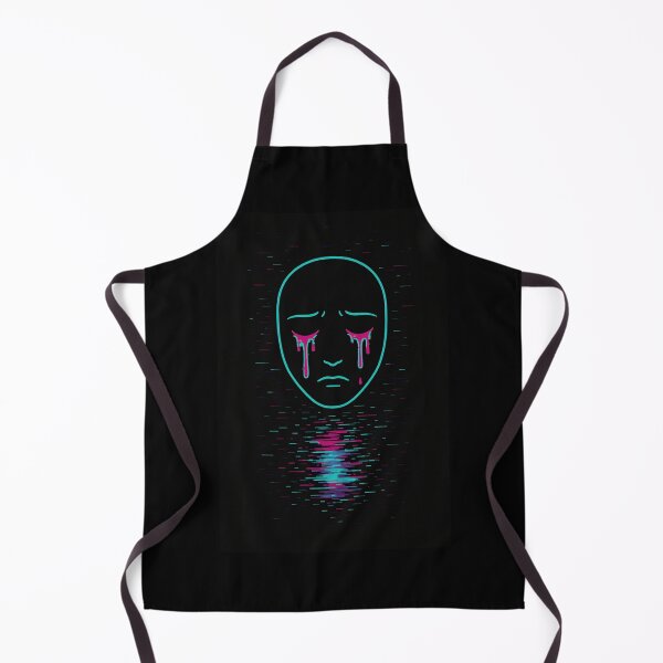 Item preview, Digital Tears – Neon Glitch Crying Face designed and sold by JupiterGlitchEmpire.