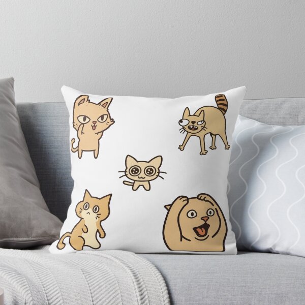 Item preview, Cute Brown funny Cat meme Sticker Pack | Adorable Kawaii Kitty Collection for Cat Lovers designed and sold by Art_IN_Design.