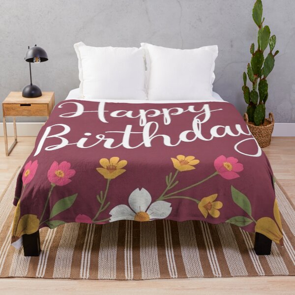 Item preview, Burgundy Floral Birthday Card designed and sold by IntelliMindDesigns.