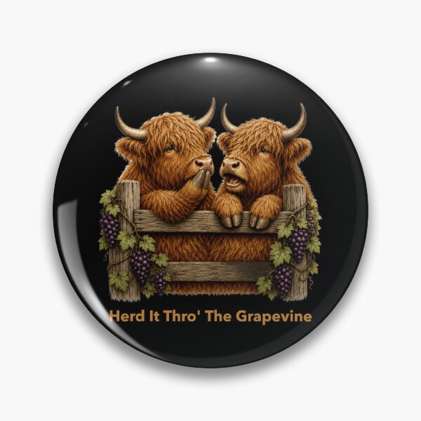 Item preview, Scottish Highland Cattle Gossiping Over a Grapevine designed and sold by AberDons.