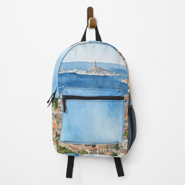 Item preview, Marseille and the Frioul Islands in Watercolor Style —  Art from Real Photography designed and sold by M.ALK.Watercolor.
