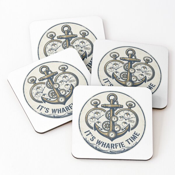 Item preview, Wharfie Time Nautical Vintage Clock Anchor Design designed and sold by Nova Blend.
