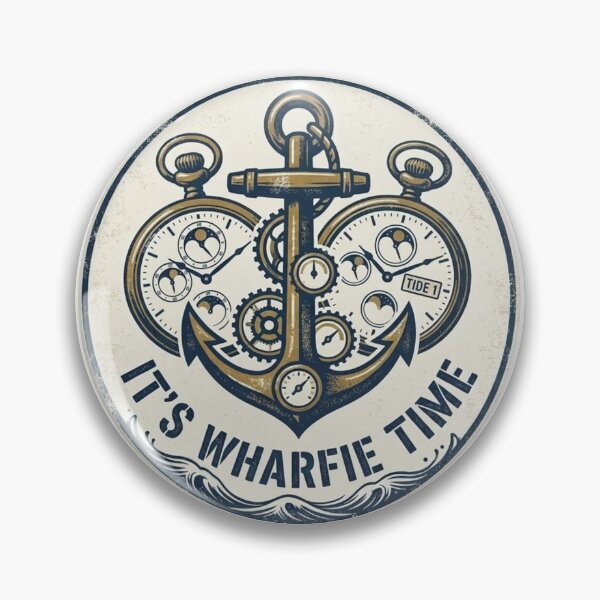 Item preview, Wharfie Time Nautical Vintage Clock Anchor Design designed and sold by Nova Blend.