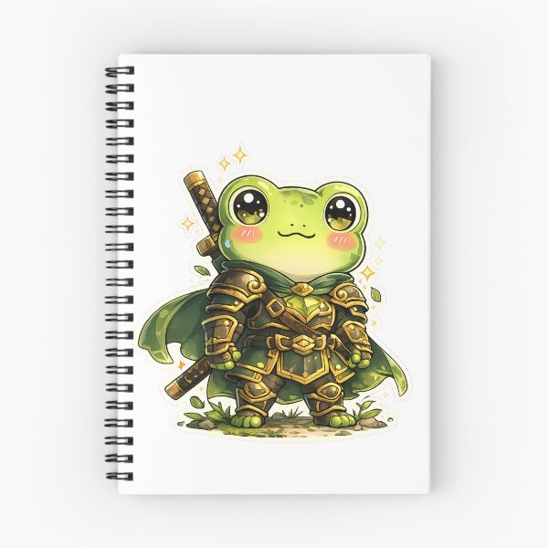 Item preview, Kawaii Frog Knight Sticker – Anime Frog Warrior designed and sold by PixelMood Stickers.