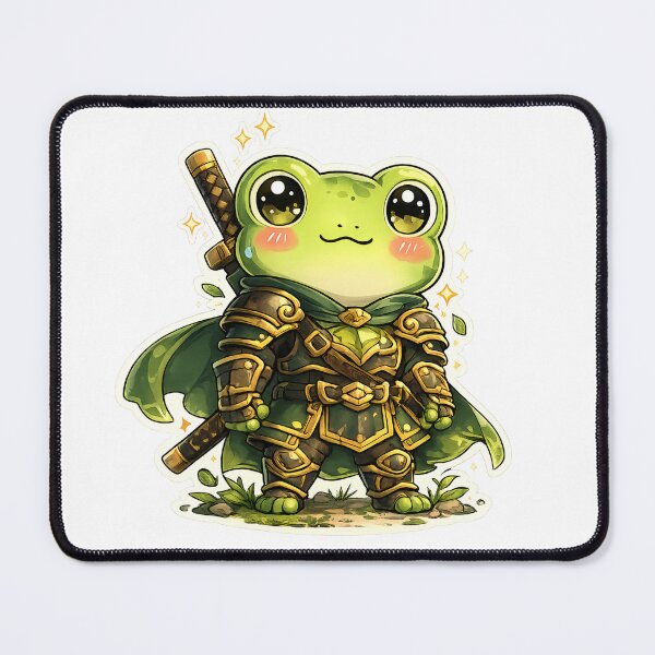 Item preview, Kawaii Frog Knight Sticker – Anime Frog Warrior designed and sold by PixelMood Stickers.