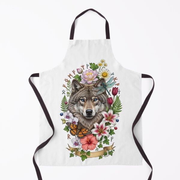 Item preview, Majestic Wolf Head Floral Cottagecore designed and sold by Sovereign Supply Co..