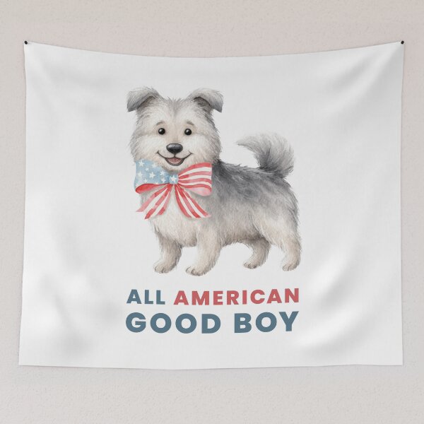 Item preview, All American Good Boy Dog Patriotic Puppy Cute designed and sold by olenapetol.