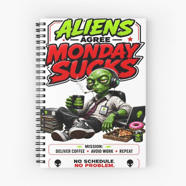 Item preview, Aliens Agree Monday Sucks designed and sold by KLERIKSTORE.