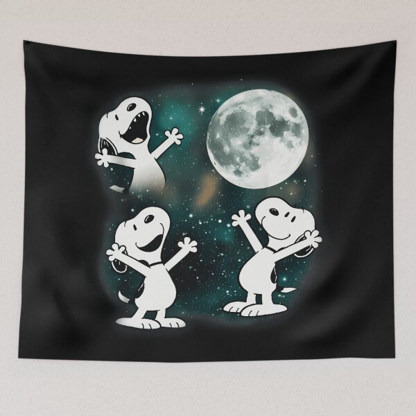 Item preview, Snoopy Dog Moon Night Sky Peanuts Fan designed and sold by LysiTHWIP.