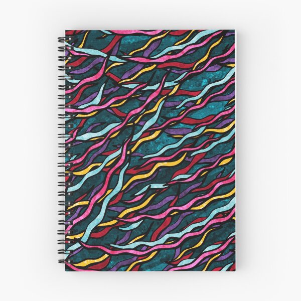 Item preview, Rainbow ribbons pattern on duck blue background designed and sold by NadiaChevrel.