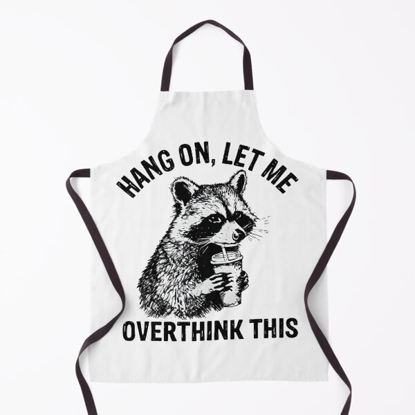 Item preview, Hang On Let Me Overthink This – Cute raccoon with coffee designed and sold by Mavriboy.