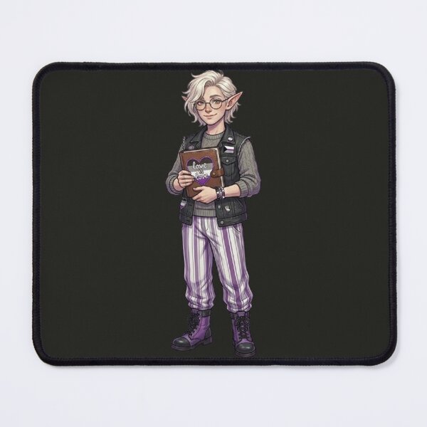 Item preview, Asexual Pride Elf RPG Sticker designed and sold by AestheticRPG .