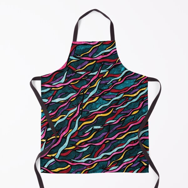 Item preview, Rainbow ribbons pattern on duck blue background designed and sold by NadiaChevrel.