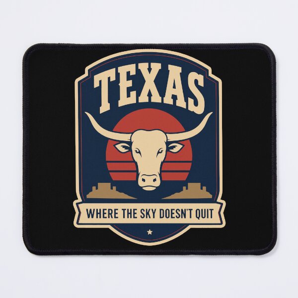 Item preview, Texas Longhorn Big Sky Western Badge designed and sold by Lyfeinsights.