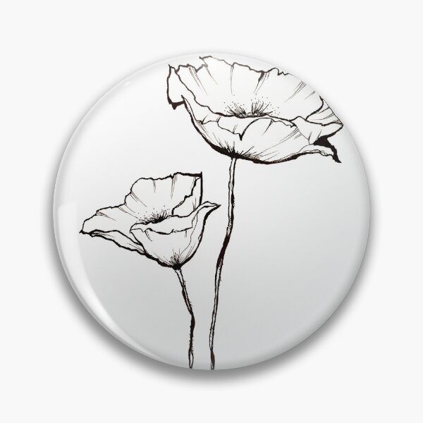 Item preview, Poppies black and white designed and sold by UnaEmme.