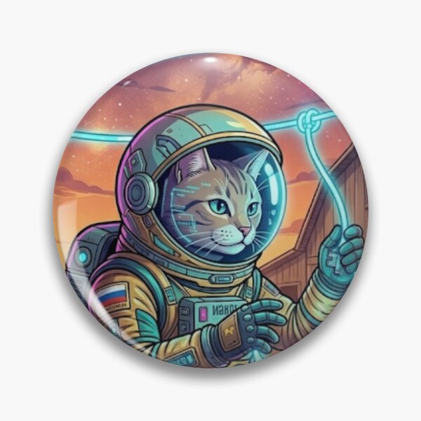 Item preview, Space Cat Cowboy - Cosmic Astronaut Cat with Lasso designed and sold by Kloshfresh.
