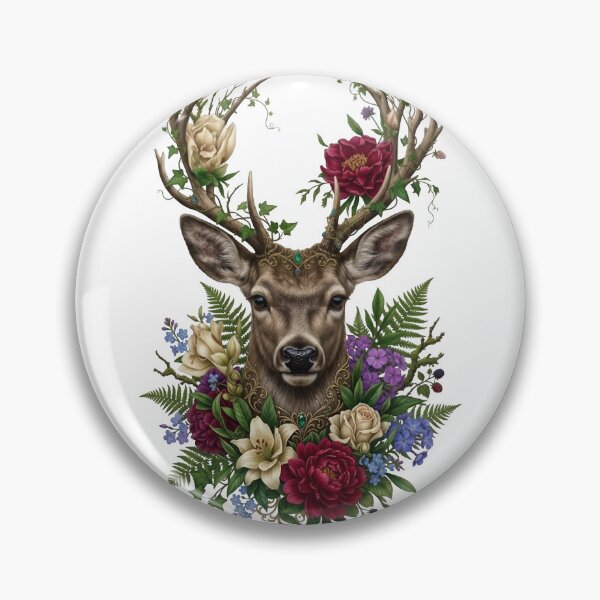 Item preview, Majestic Deer Head Floral Antler designed and sold by Sovereign Supply Co..