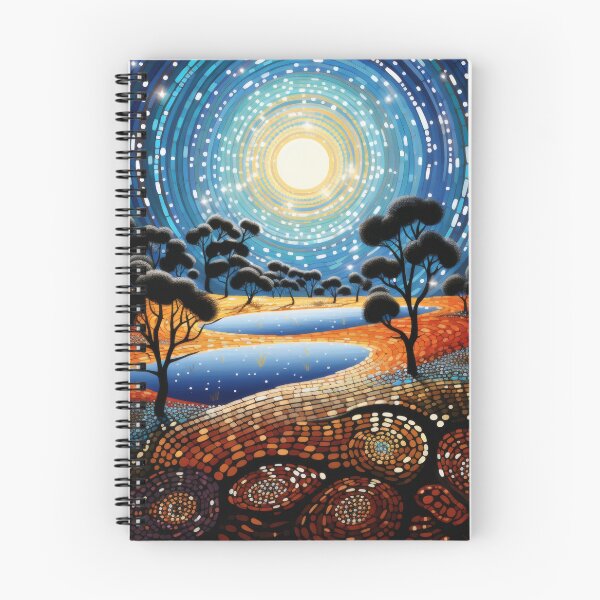 Item preview, Aboriginal Inspired Dot Art - Night Local Pond designed and sold by GrinGalore.