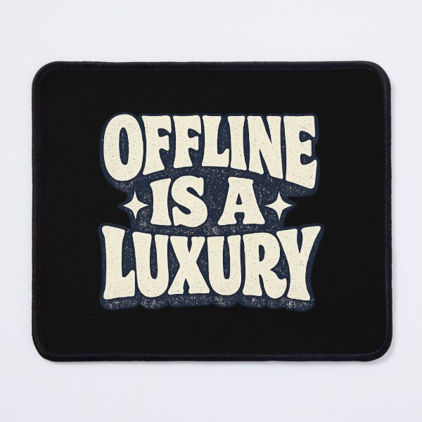 Item preview, Offline Is A Luxury Vintage Retro Typographic T-Shirt designed and sold by PhylonBoxx.