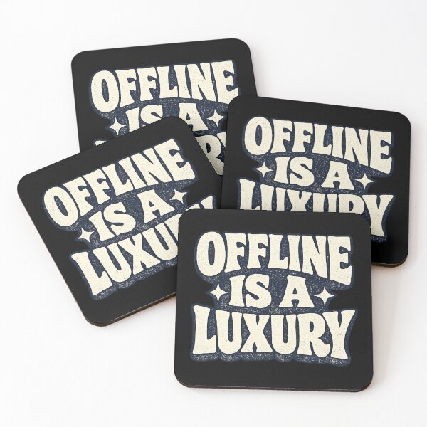 Item preview, Offline Is A Luxury Vintage Retro Typographic T-Shirt designed and sold by PhylonBoxx.
