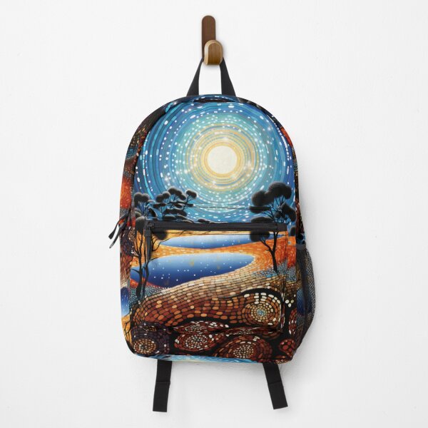 Item preview, Aboriginal Inspired Dot Art - Night Local Pond designed and sold by GrinGalore.