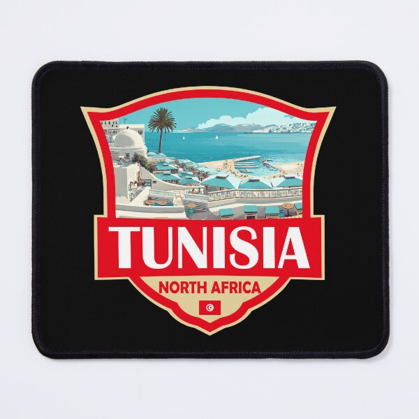 Item preview, Tunisia Illustration Retro Badge designed and sold by KrisSidDesigns.