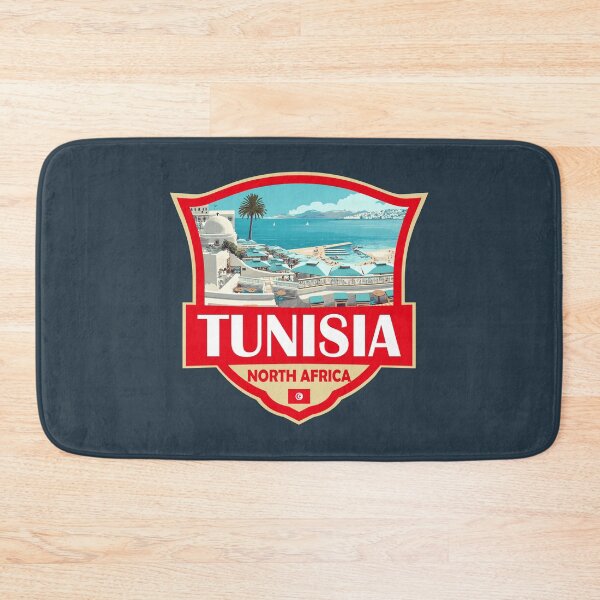 Item preview, Tunisia Illustration Retro Badge designed and sold by KrisSidDesigns.