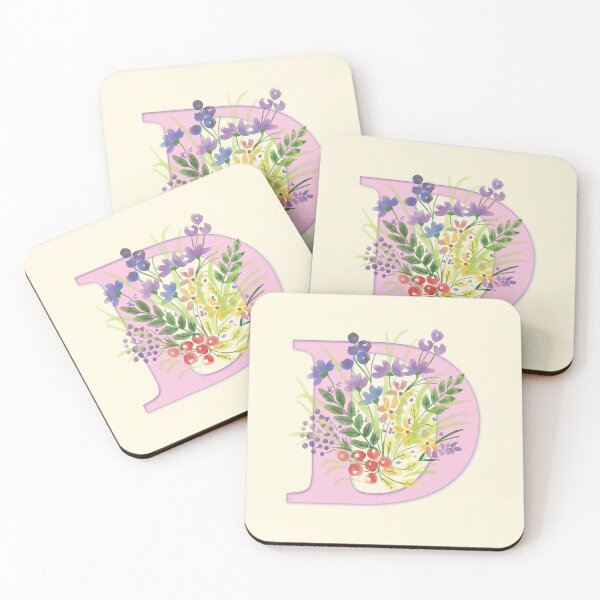 Item preview, Flowery Letter D designed and sold by CharlottePlaceArt.